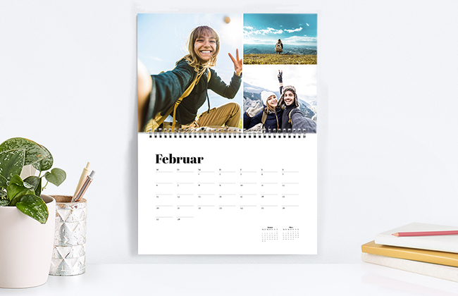 Kalender doppelseitig, mit Spiralbindung