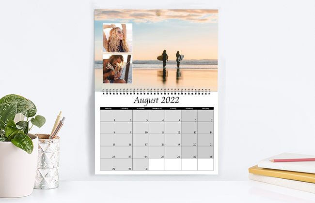 Kalender doppelseitig mit Spiralbindung